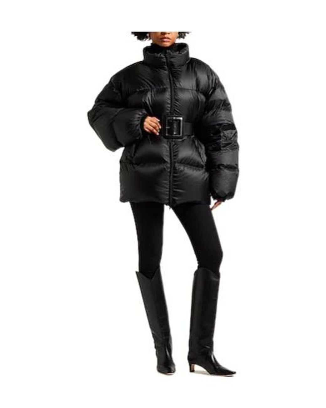 Balenciaga Black Solid Color Shiny Down Jacket