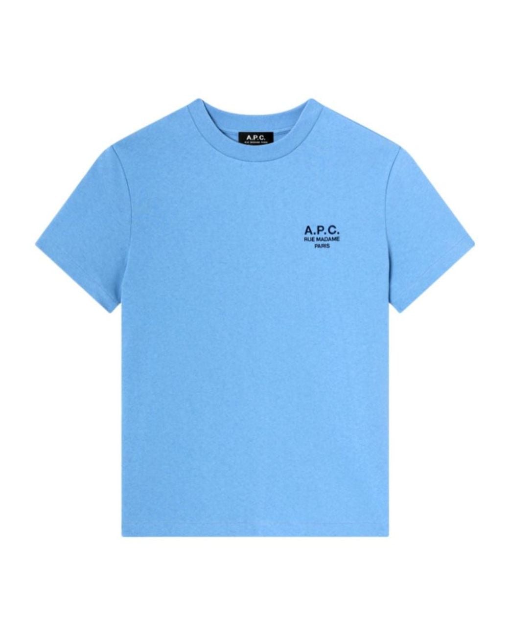 A.P.C. Blue Rue Madame Logo-Print T-Shirt for men