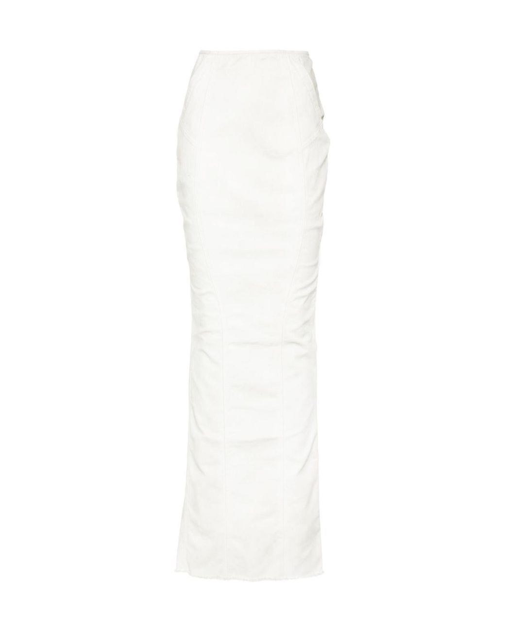 Entire studios White Channel Denim Skirt