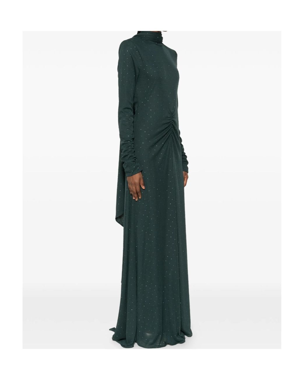 ROTATE BIRGER CHRISTENSEN Green Open-Back Maxi Dress