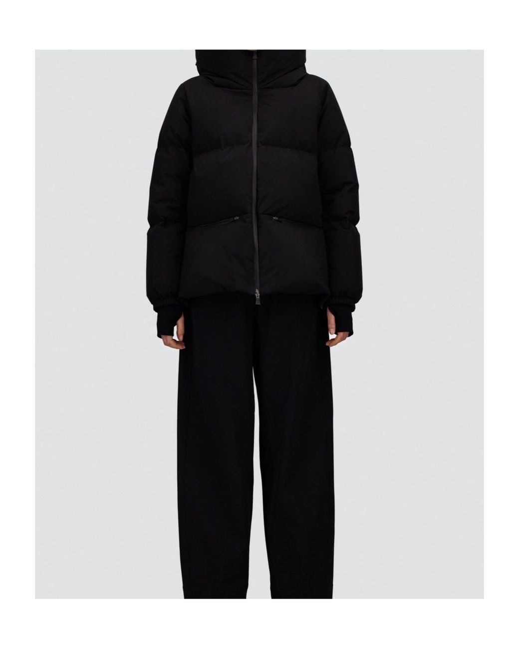 Herno Black Short Hooded Down Jacket