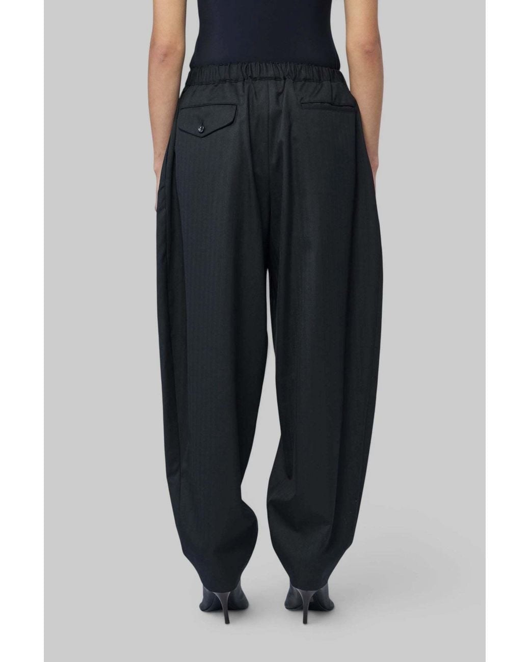 Comme des Garçons Gray Casual Pants With An Elastic Waistband