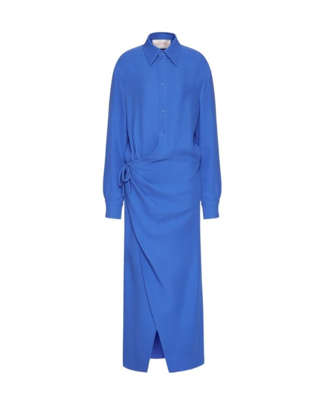 Valentino Blue Cady Couture Shirt Dress
