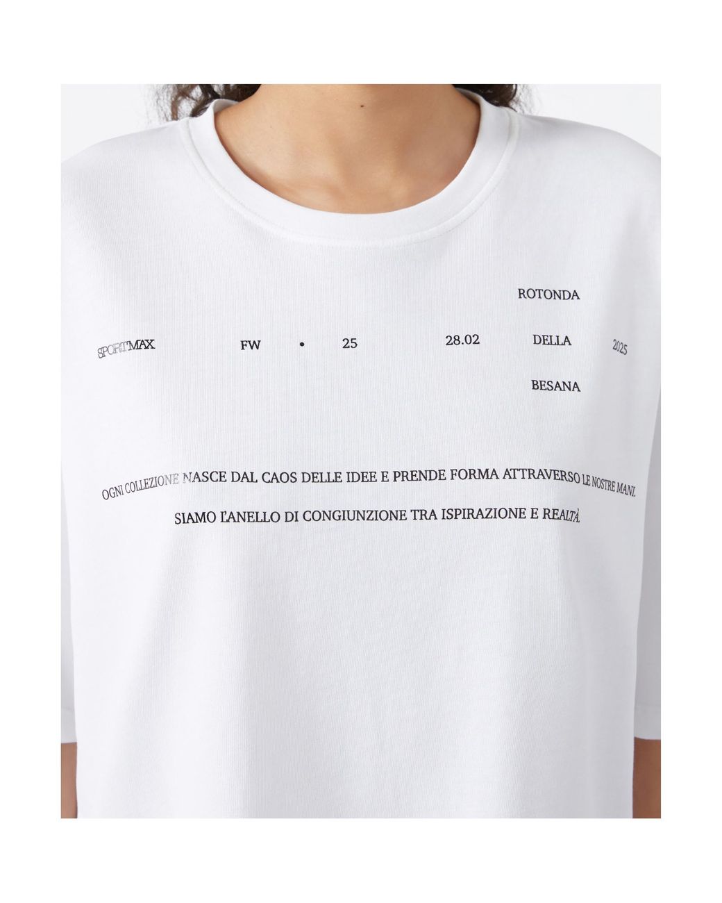 Sportmax White Biella Crewneck T-Shirt