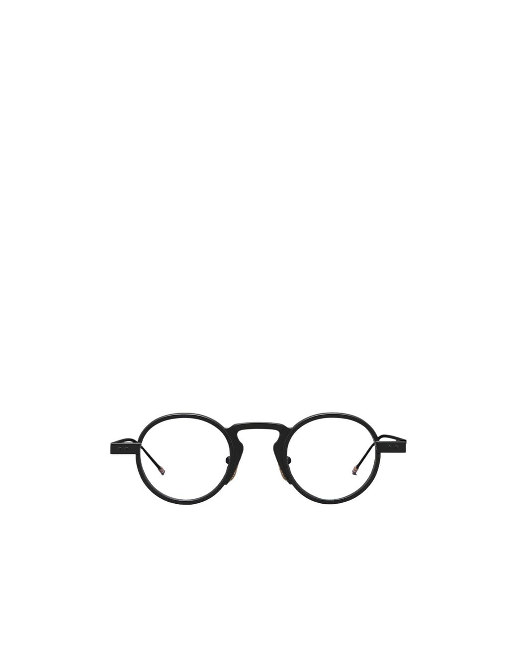 Thom Browne White Eyewear Round Frame Glasses for men
