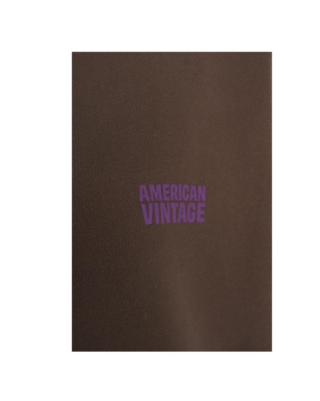American Vintage Brown Plizzy Logo Sweatshirt