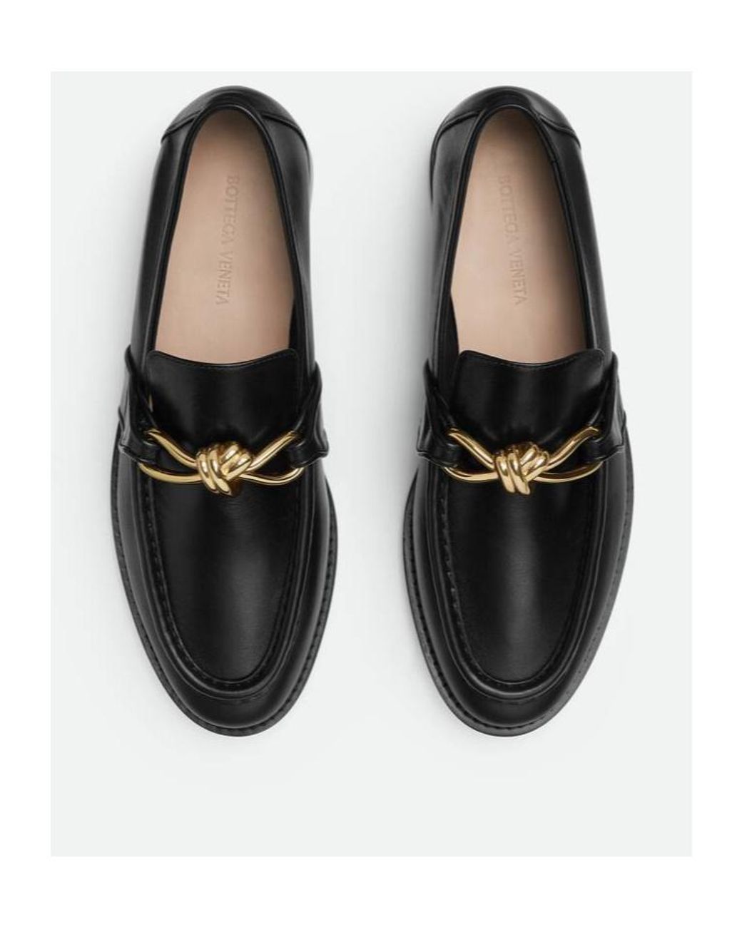 Bottega Veneta Black Astaire Slip-On Loafers