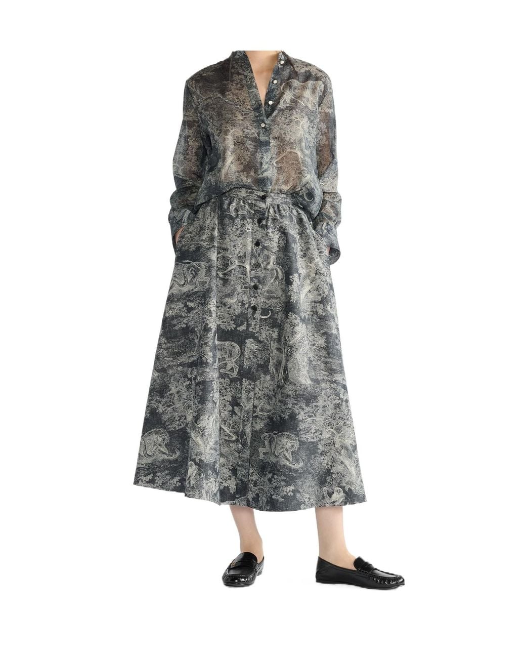 Dior Gray Iviera Long Blouse