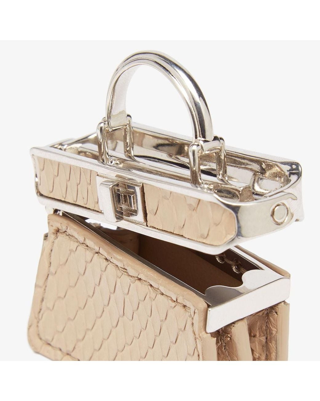 Fendi White Decorated Pendant