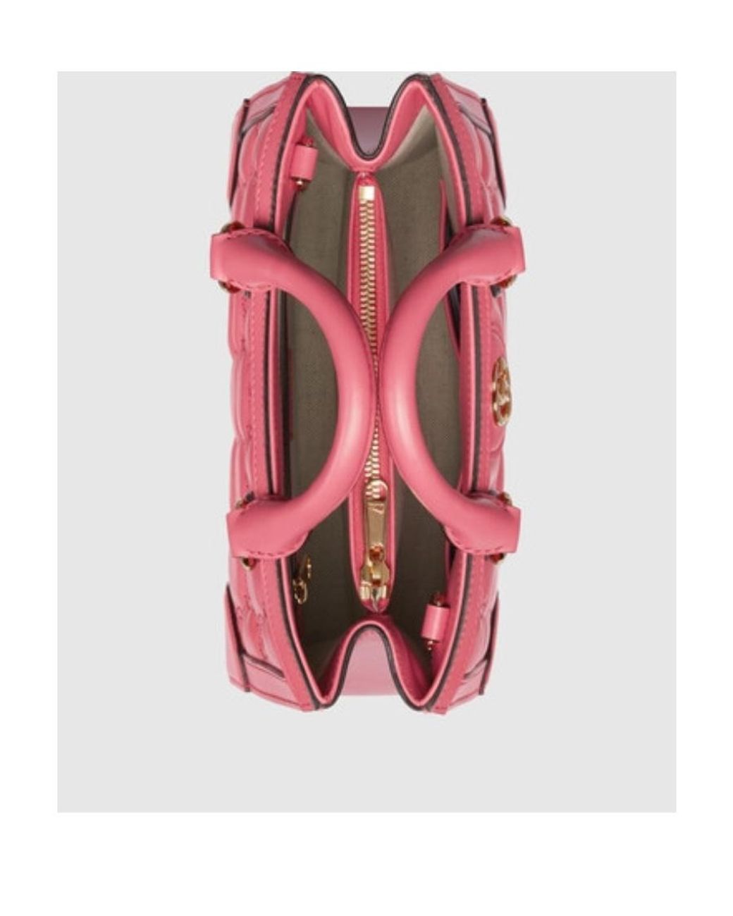 Gucci Pink Gg Logo-Matelassé Tote Bag