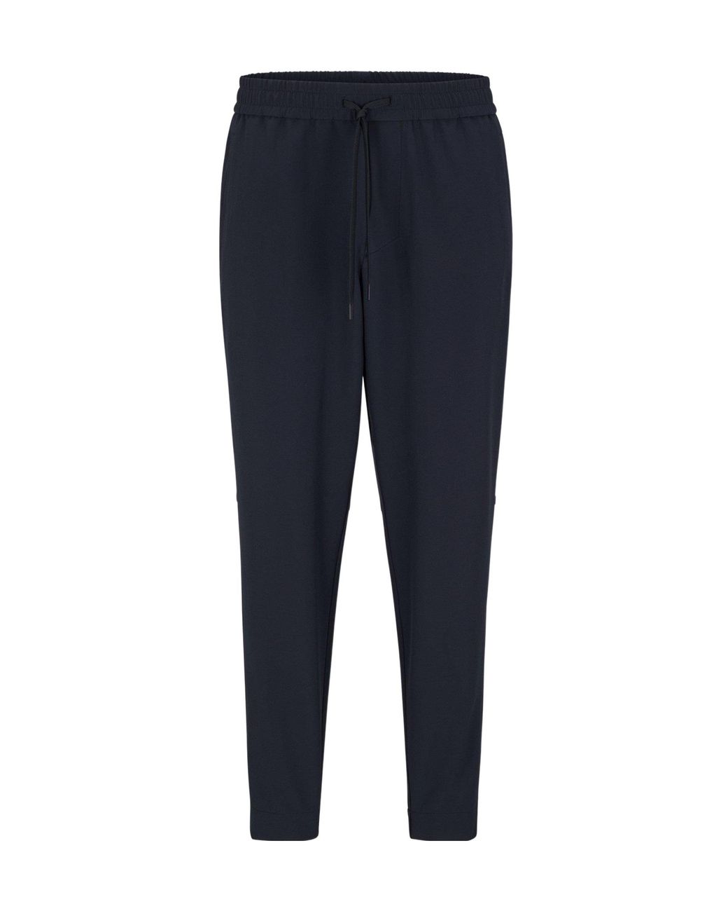 Boss Blue Solid Color Casual Pants for men