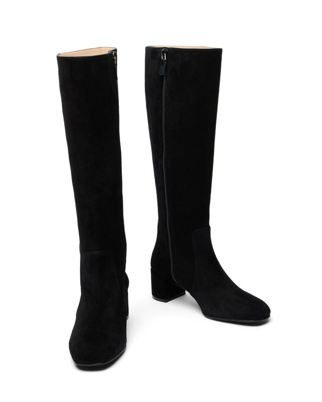 Stuart Weitzman Black Zipper Boots