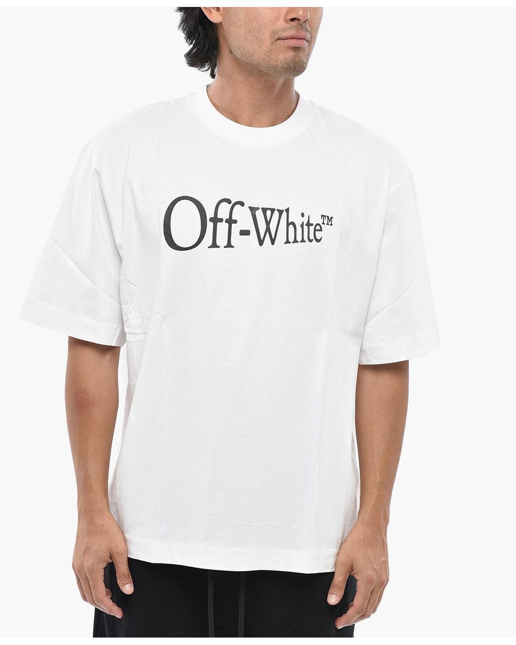 Off-White c/o Virgil Abloh White Crew Neck T-Shirt With Contrast Print for men