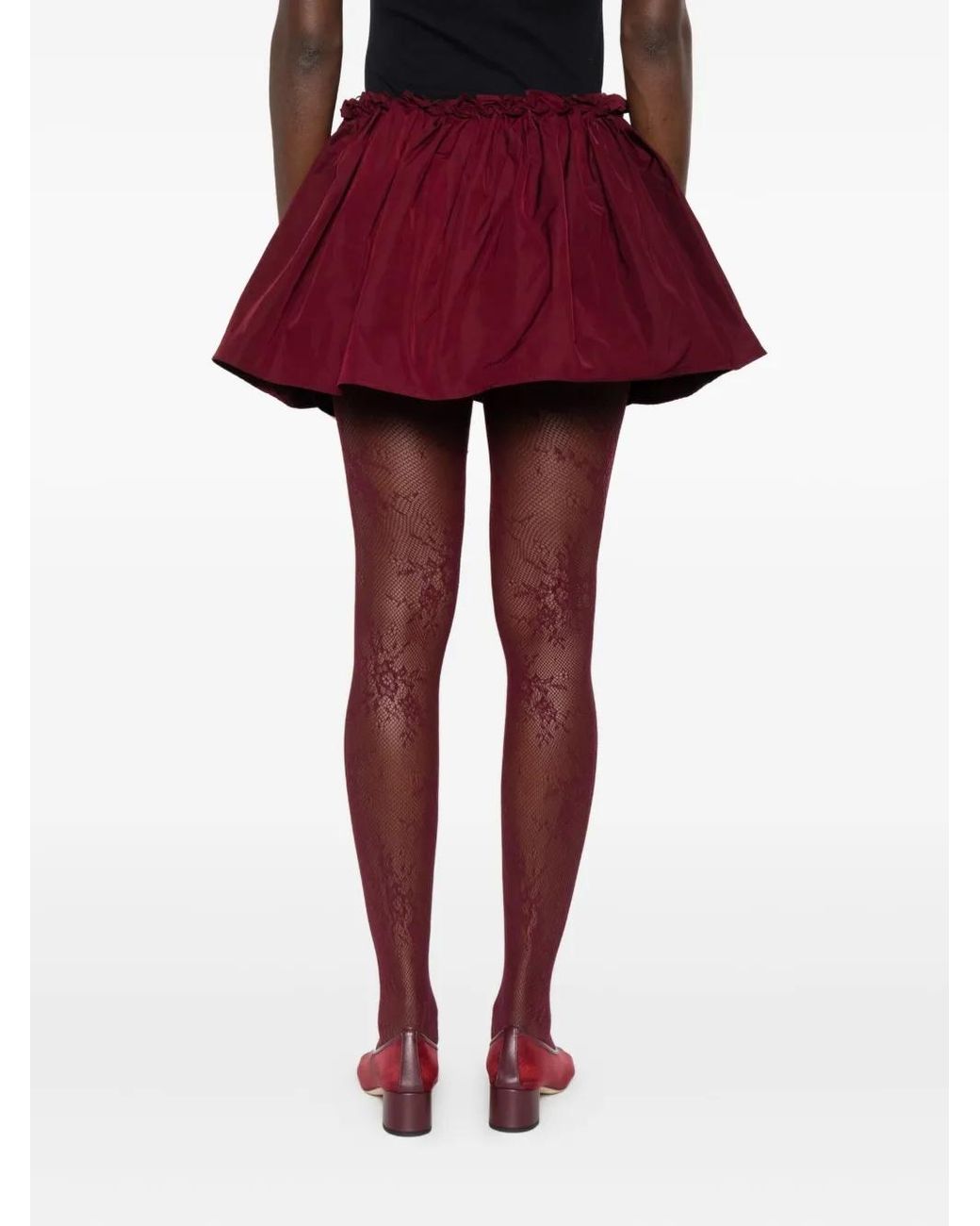 ShuShu/Tong Red Shushu/Tong Floral Elasticized Mini Skirt