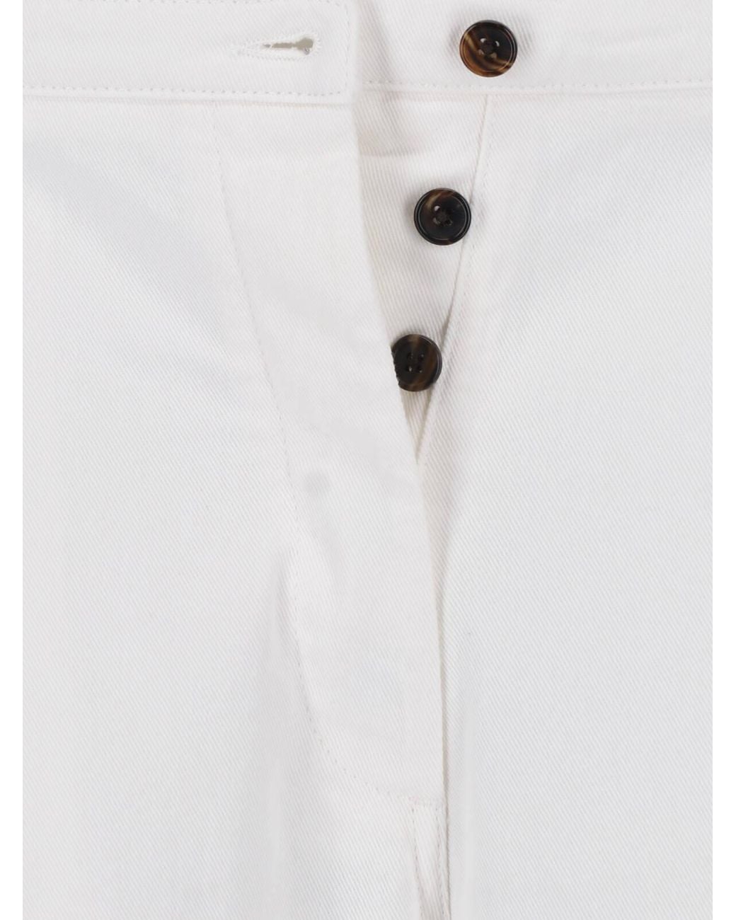 The Row White Berit Straight-Leg Trousers