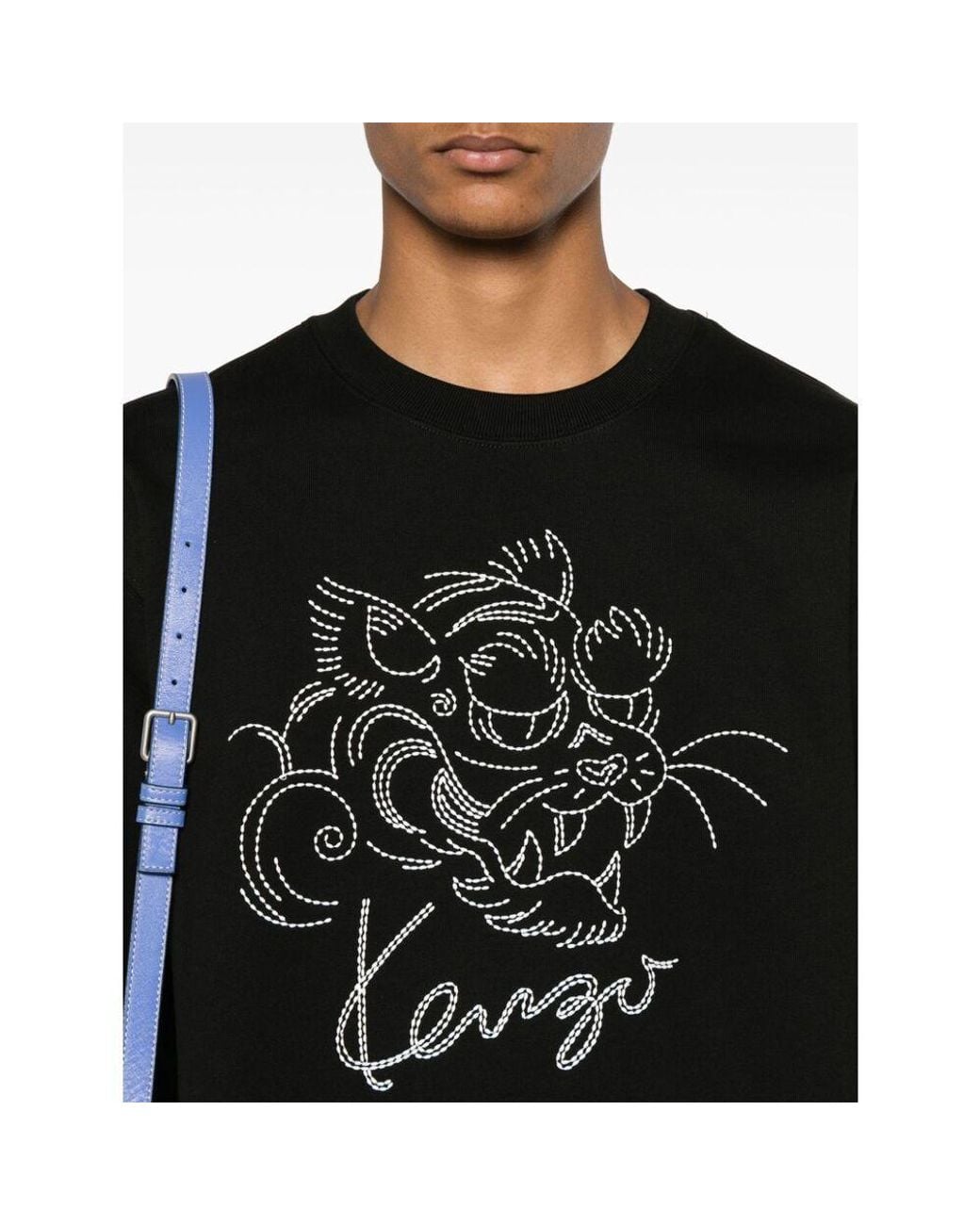 KENZO Black Star Tiger Embroidered Sweatshirt for men