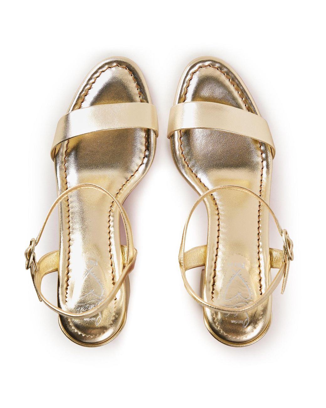 Christian Louboutin Natural Leather Block Heel Sandals