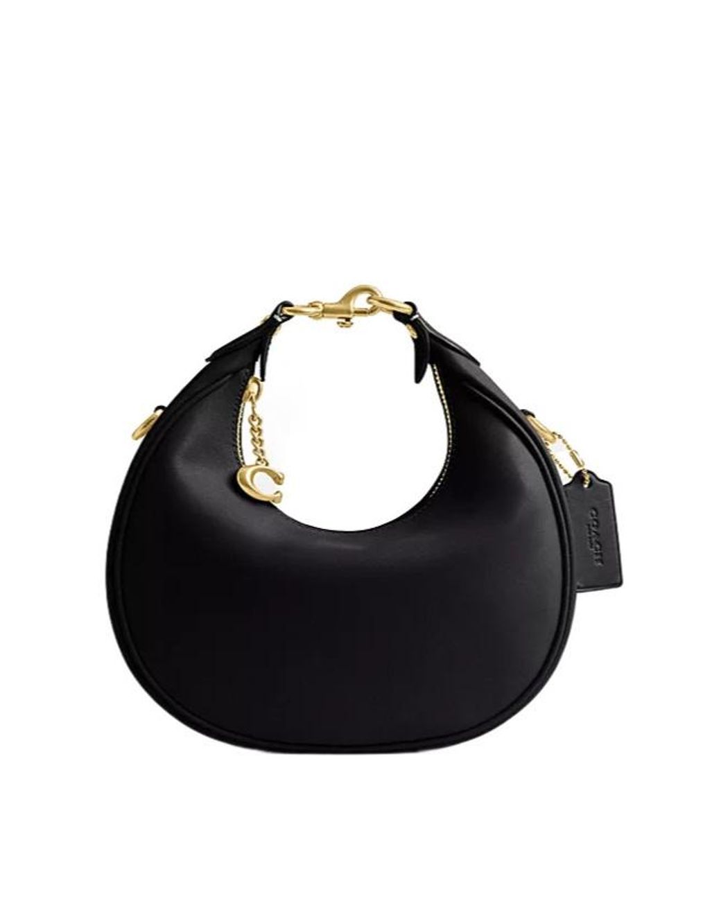 COACH Black Logo Charm Handbag