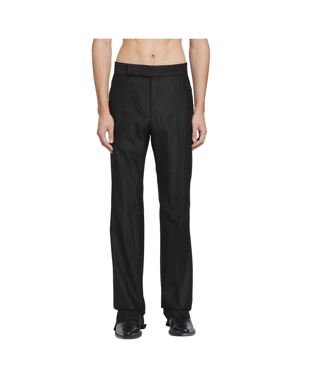 Tom Ford Black Embroidered Twill Casual Trousers for men
