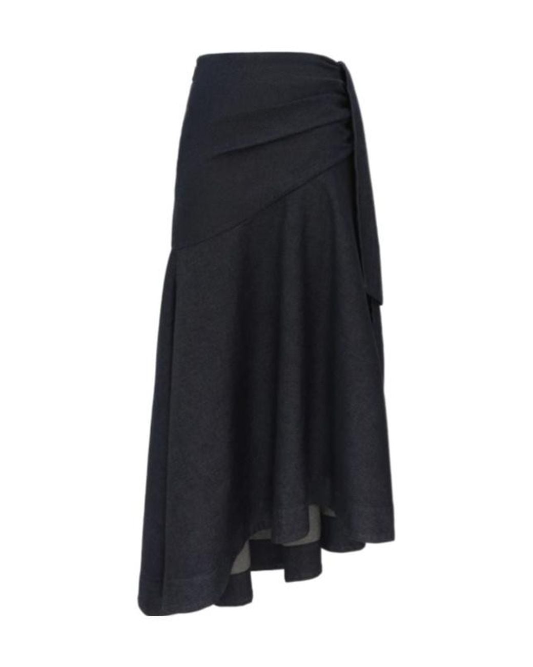 Zimmermann Blue Draped Denim Maxi Skirt