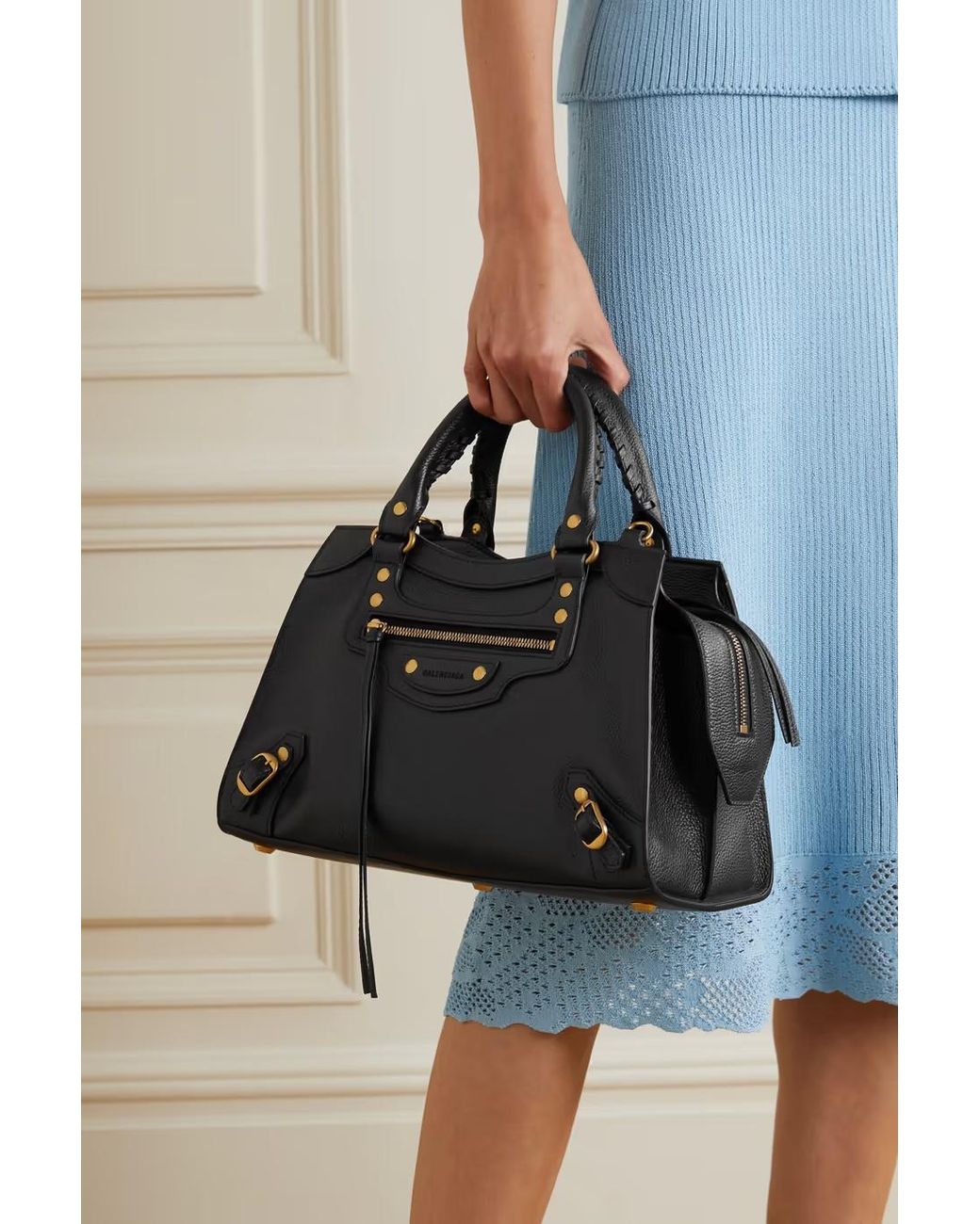 Balenciaga Black Piccola Borsa Neo Classic Top Handle Da Donna