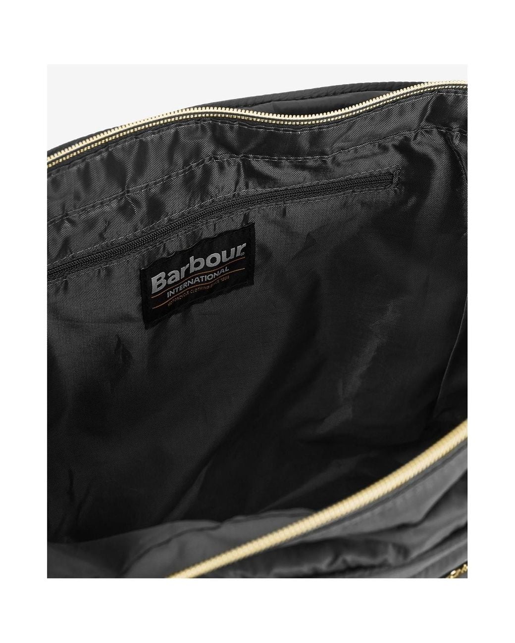 Barbour Black Monaco Quilted Tote Bag