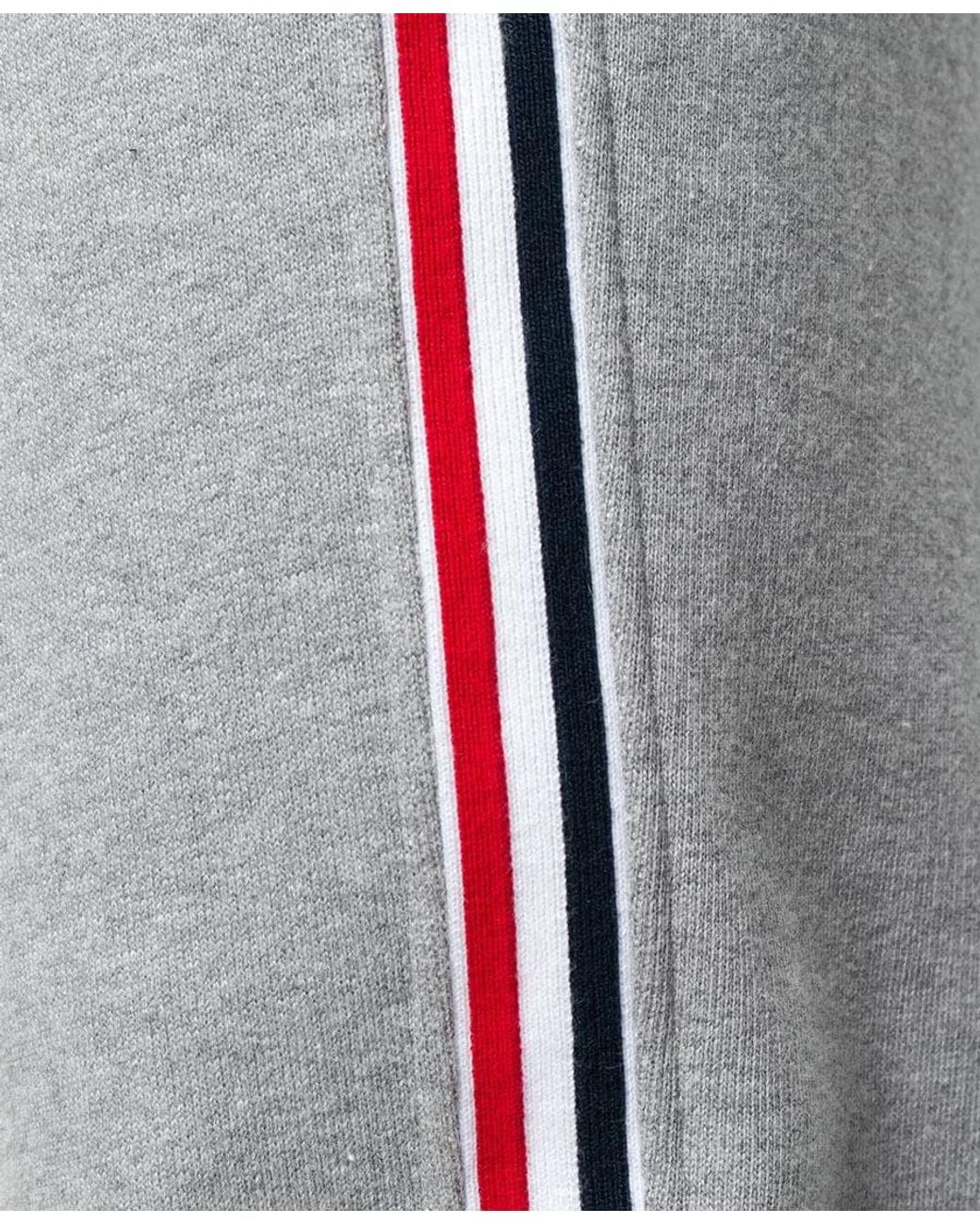 Thom Browne Gray Rwb Stripe Track Pants for men