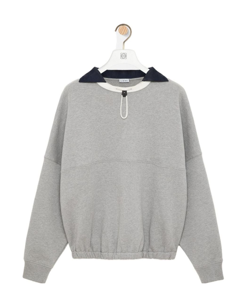 Loewe Gray Medium-Weight Fleece Sweatshirt