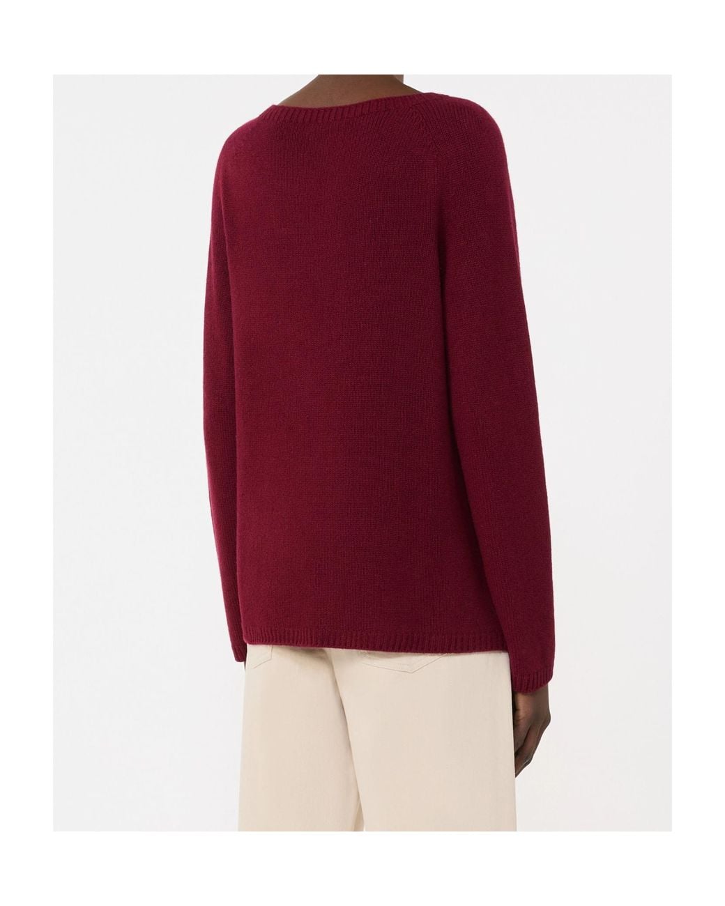 Max Mara Red Long-Sleeved Sweater