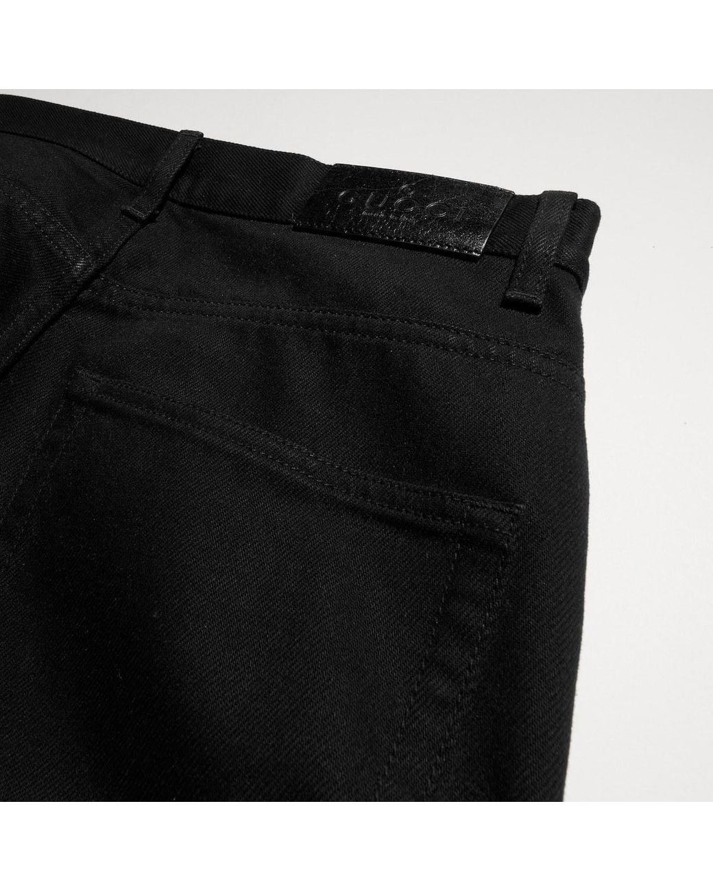 Gucci Black Washed Cotton Denim Pants for men