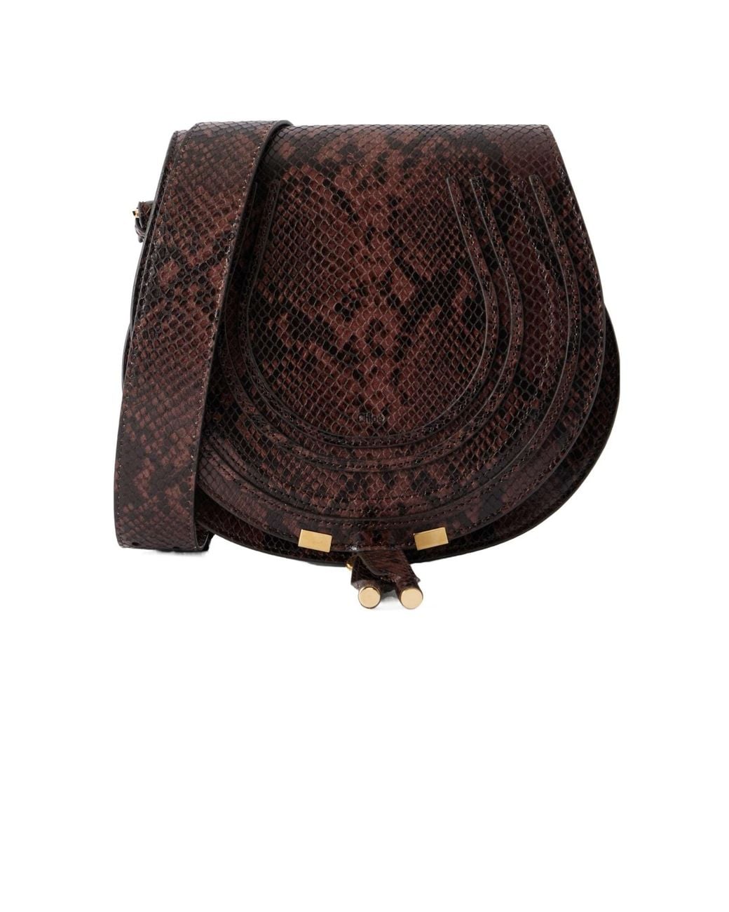 Chloé Brown Animal Print Shoulder Bag