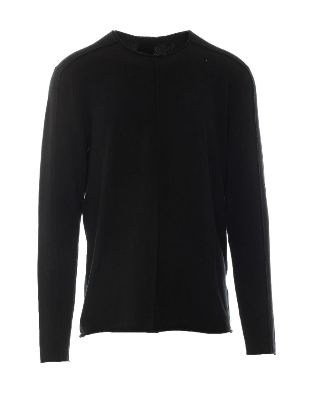 Thom Krom Black Crewneck Long Sleeve Sweater for men