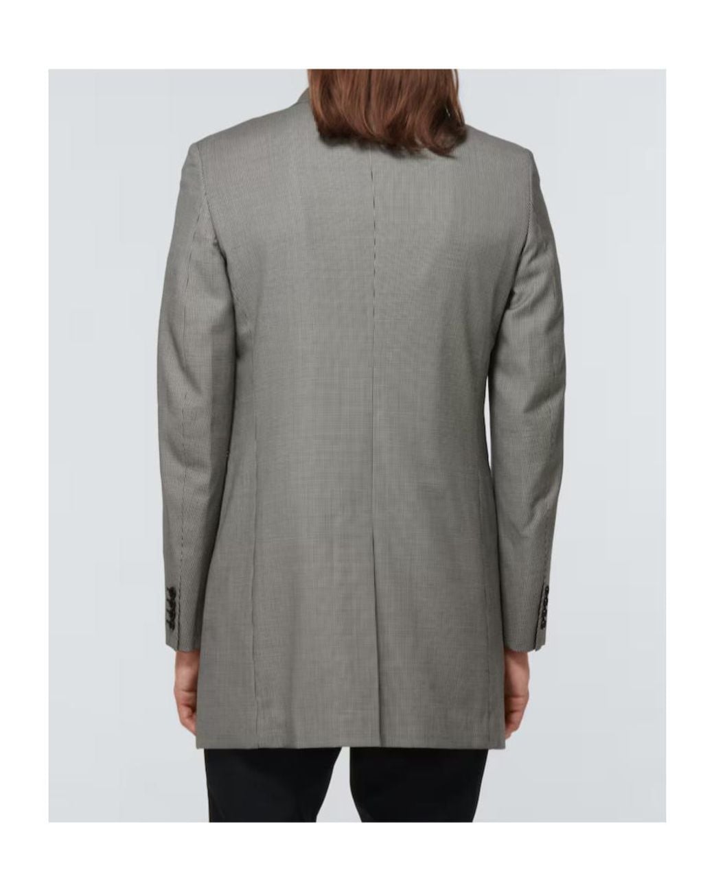Comme des Garçons Gray Plaid Lapel Jacket for men