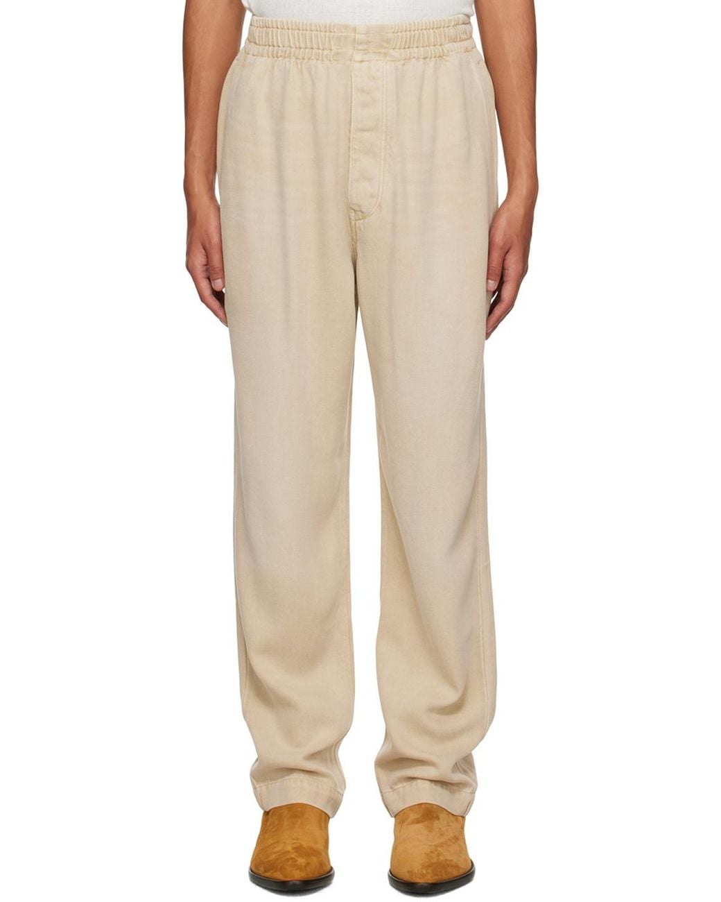 Isabel Marant Natural High Waist Straight Leg Jeans for men