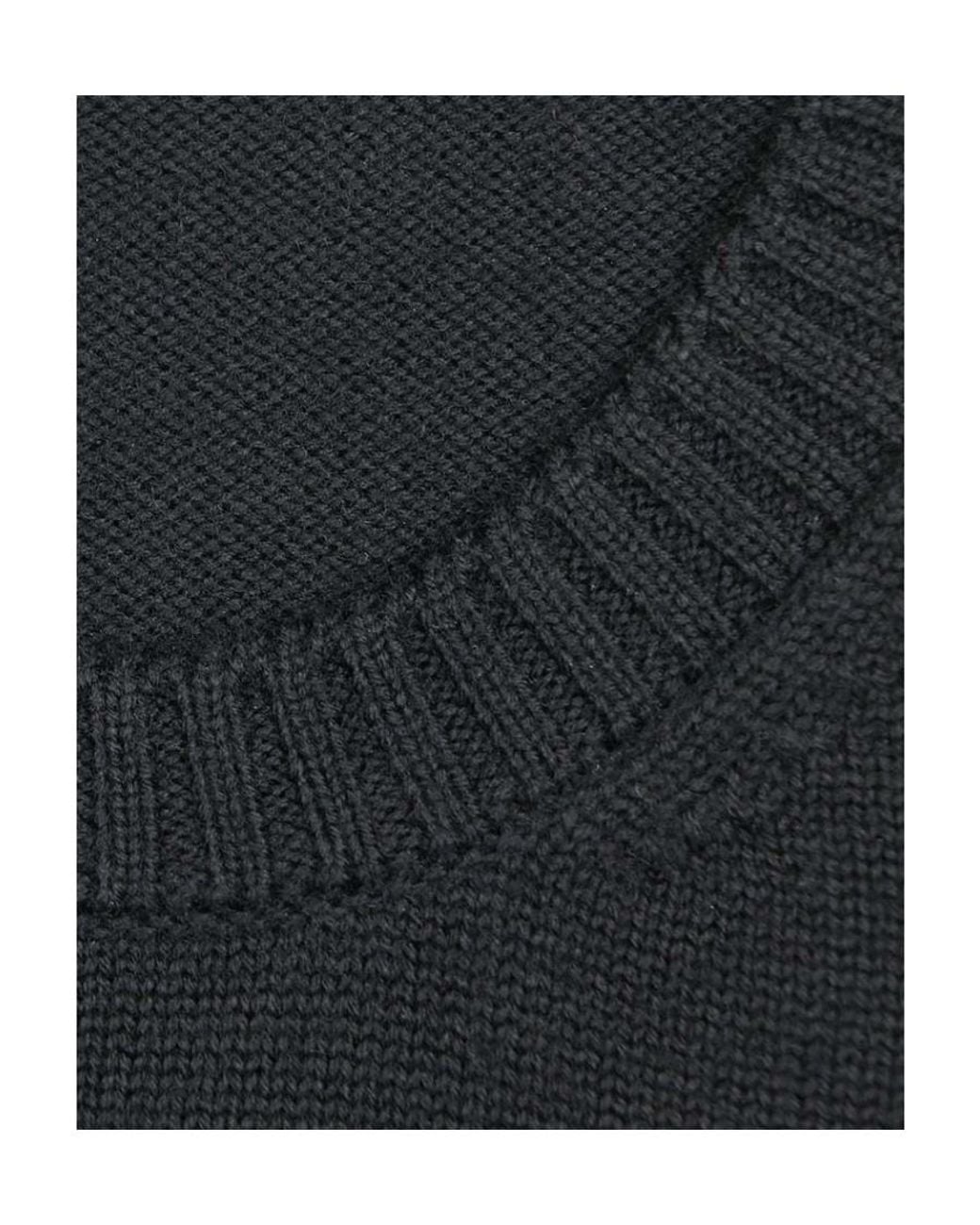 McQ Alexander McQueen Black Crew Neck Knit Sweater for men