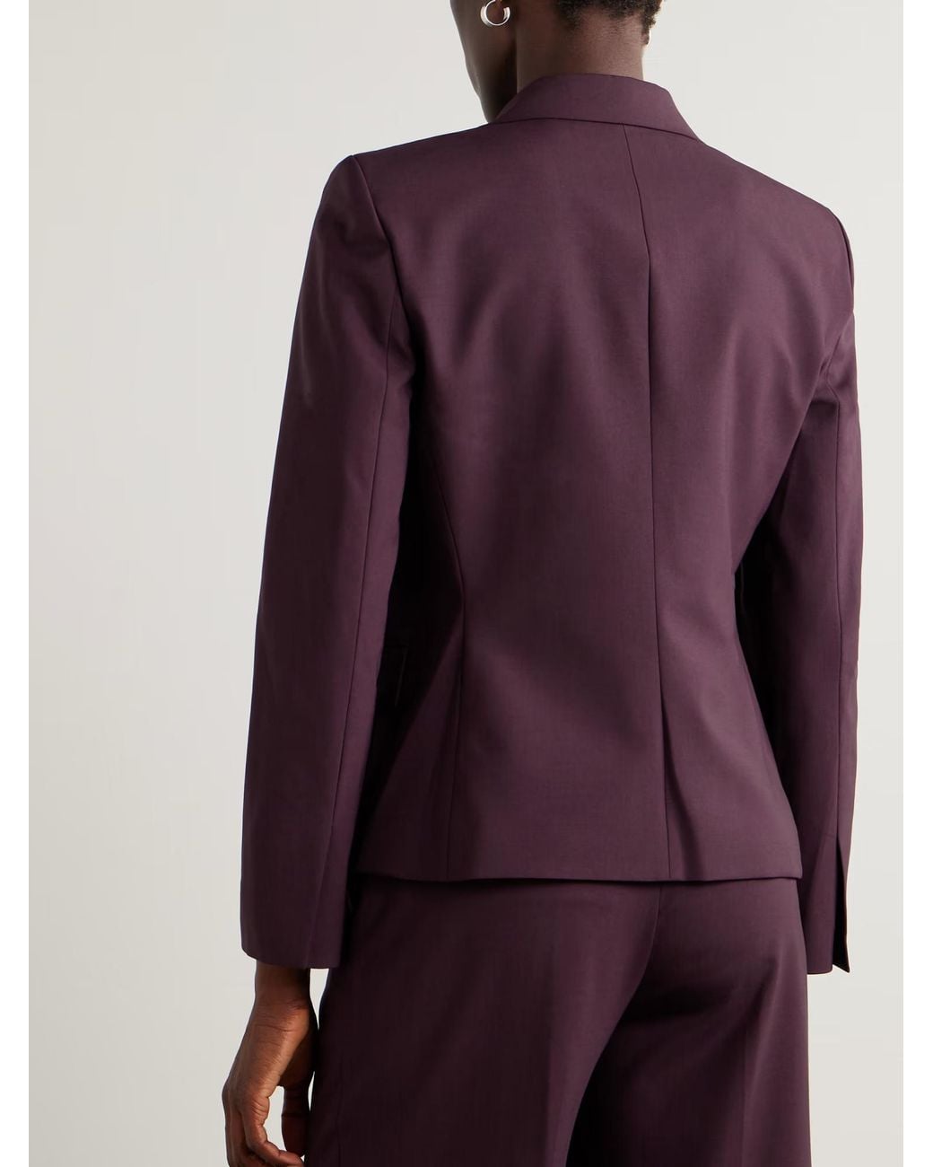 Theory Purple Wool Blend Suit Jacket