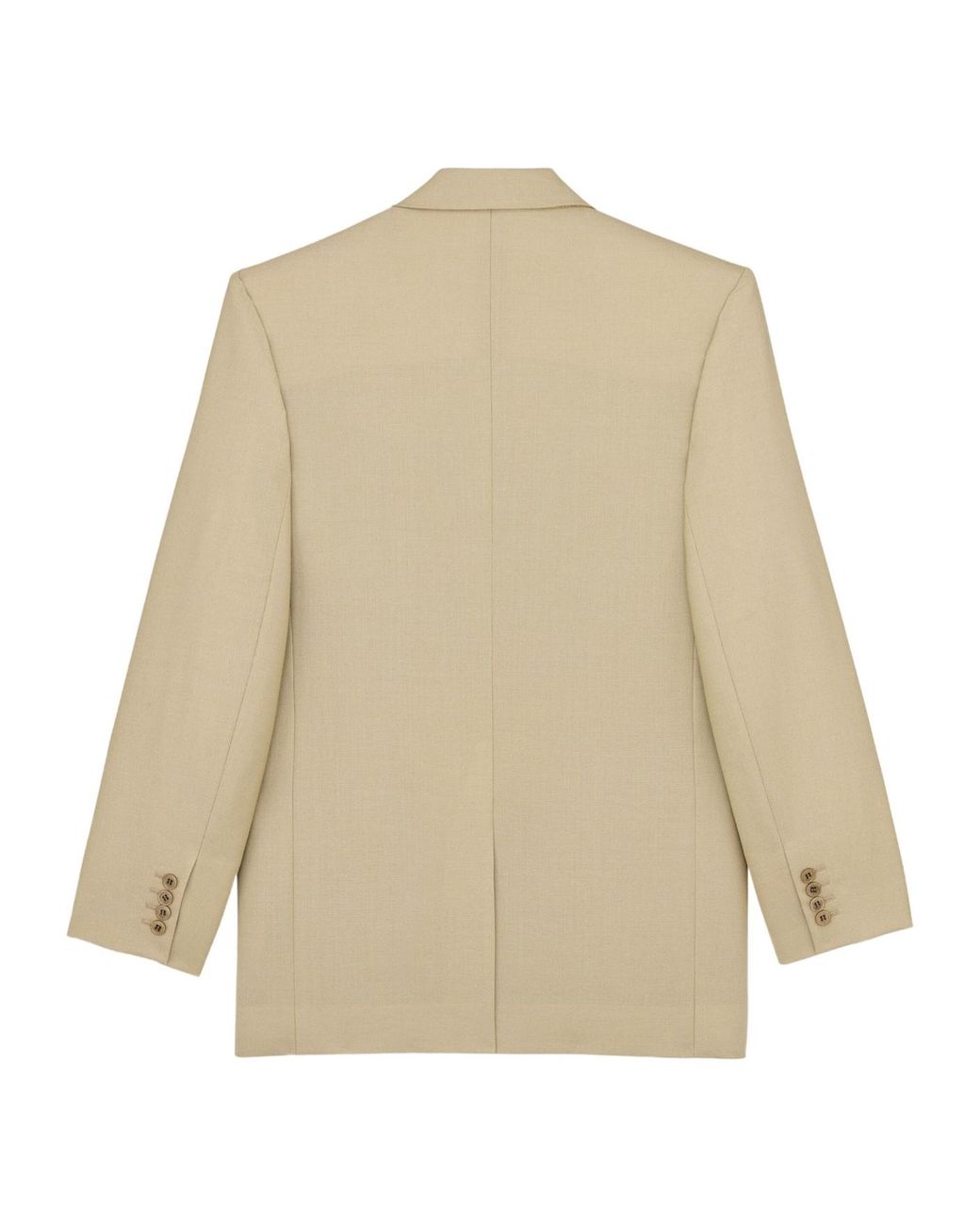 Saint Laurent Natural Single-Breasted Long-Sleeved Jacket