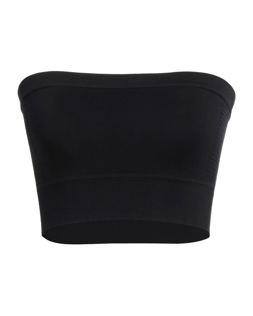 Rick Owens Black Simple Solid Stretch Tube Top