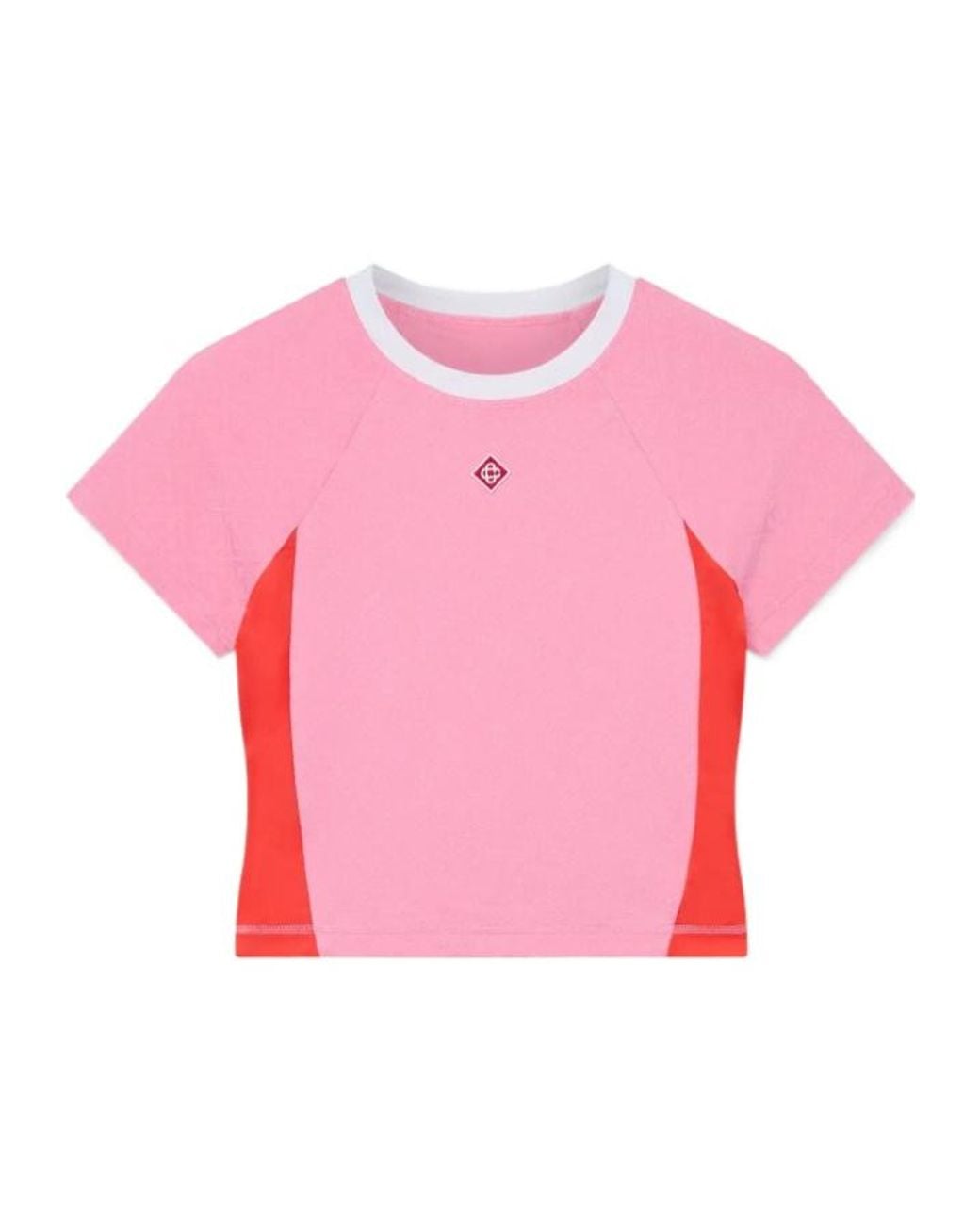 Casablanca Pink Open-Back Cropped T-Shirt