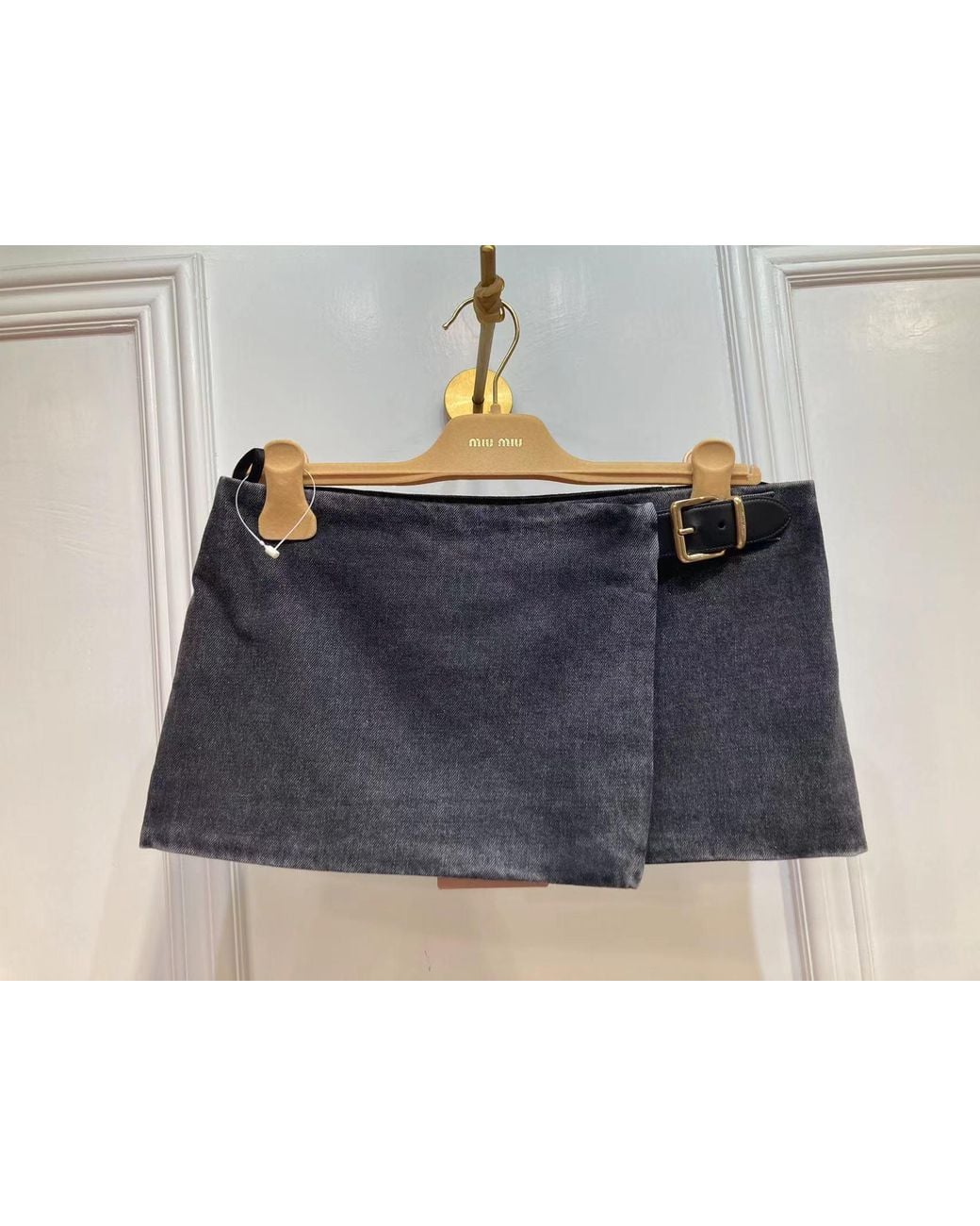 Miu Miu Black Wrapped Mini Skirt