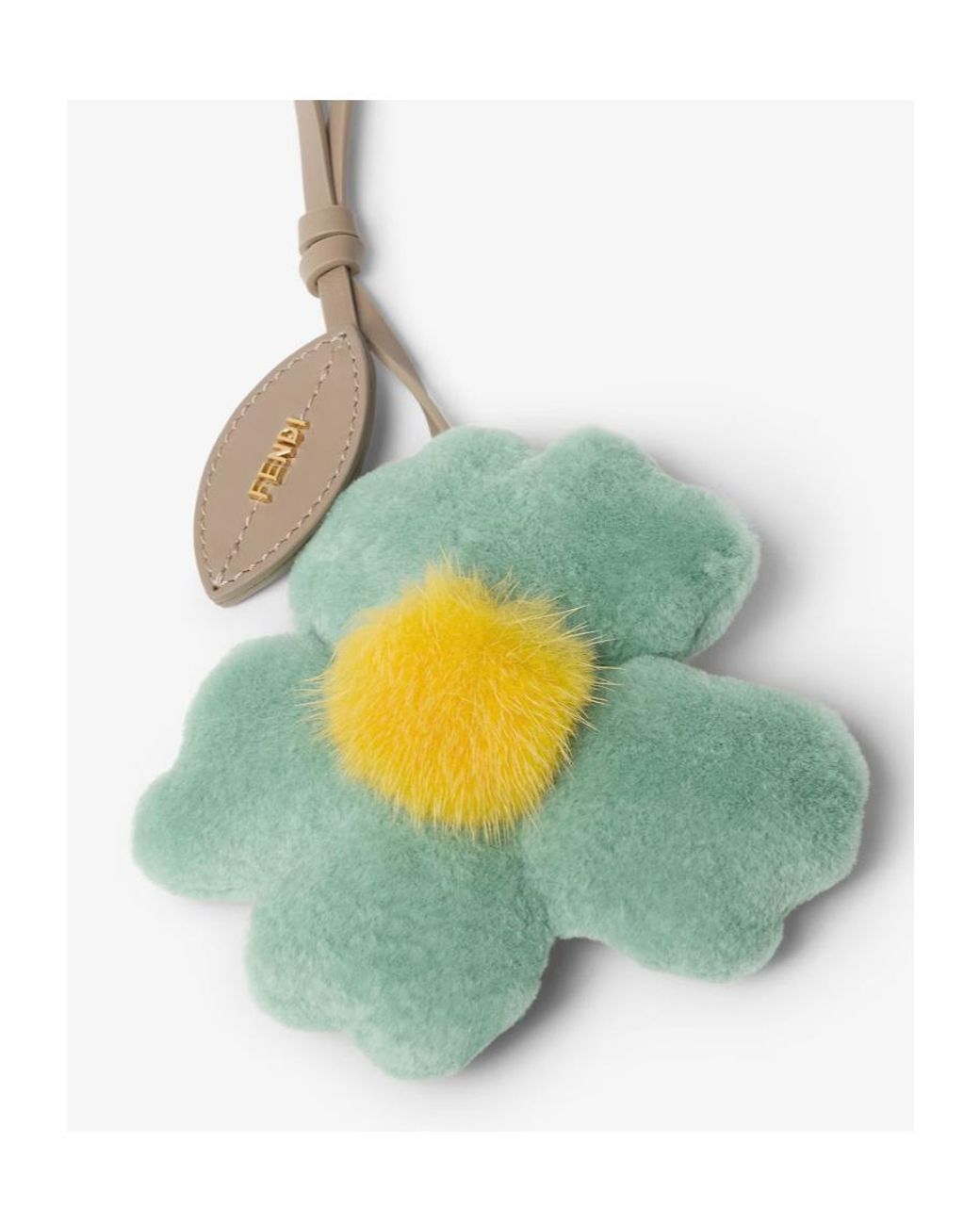 Fendi Blue Sunny Side Flowers Shearling Charm