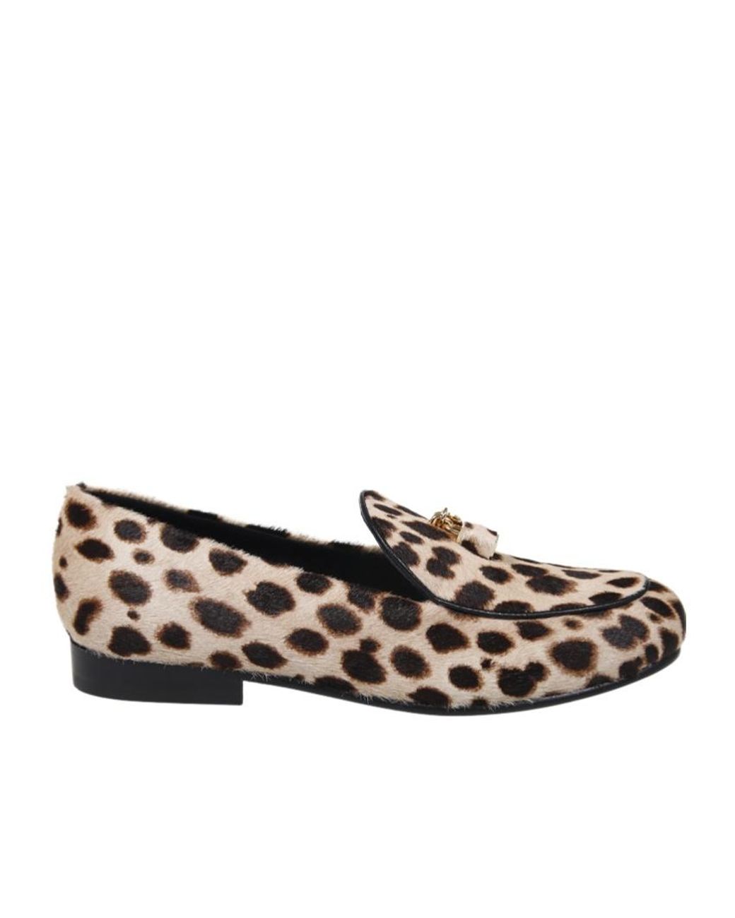 Tory Burch Brown Lock Smoking Flat Shoes