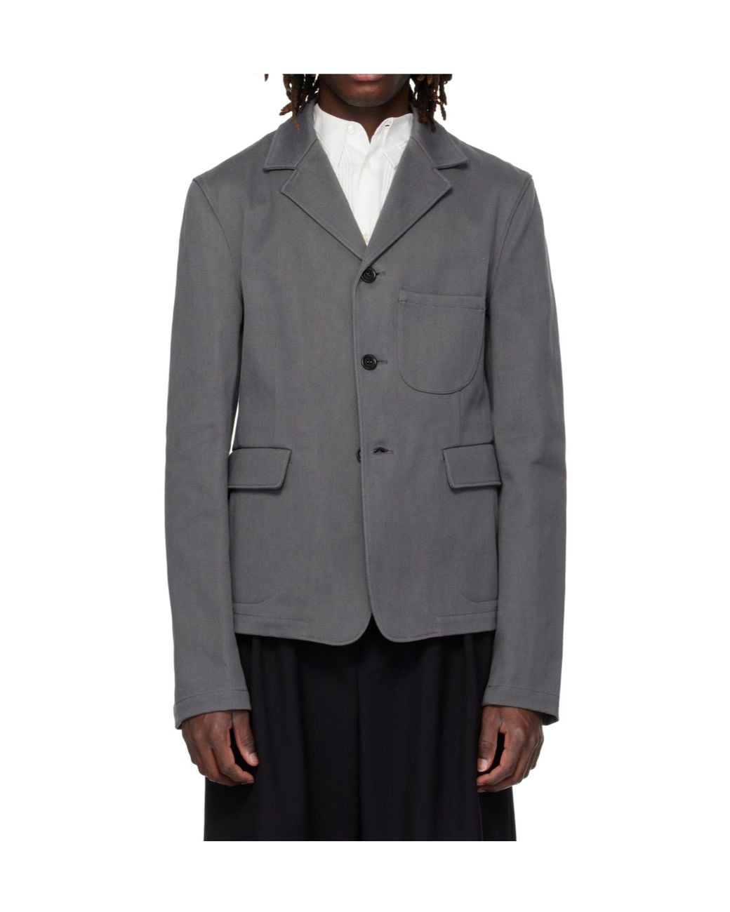 Rier Gray Collared Denim Jacket for men
