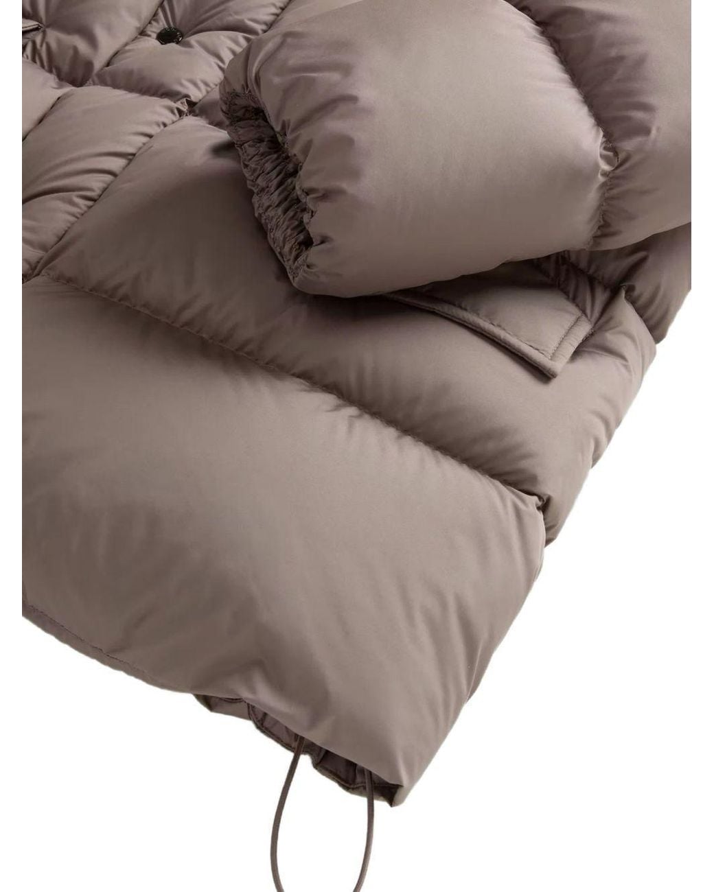 Woolrich Brown Cloud Quilted Hooded Jacket for men