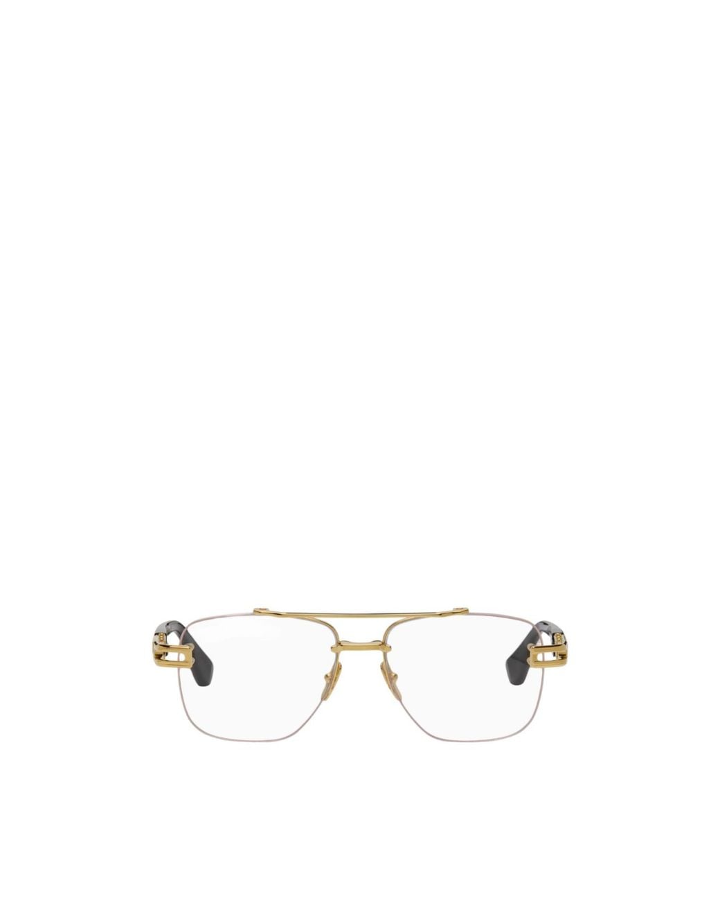 Dita Eyewear White Logo Mirror Leg Flat Mirror for men