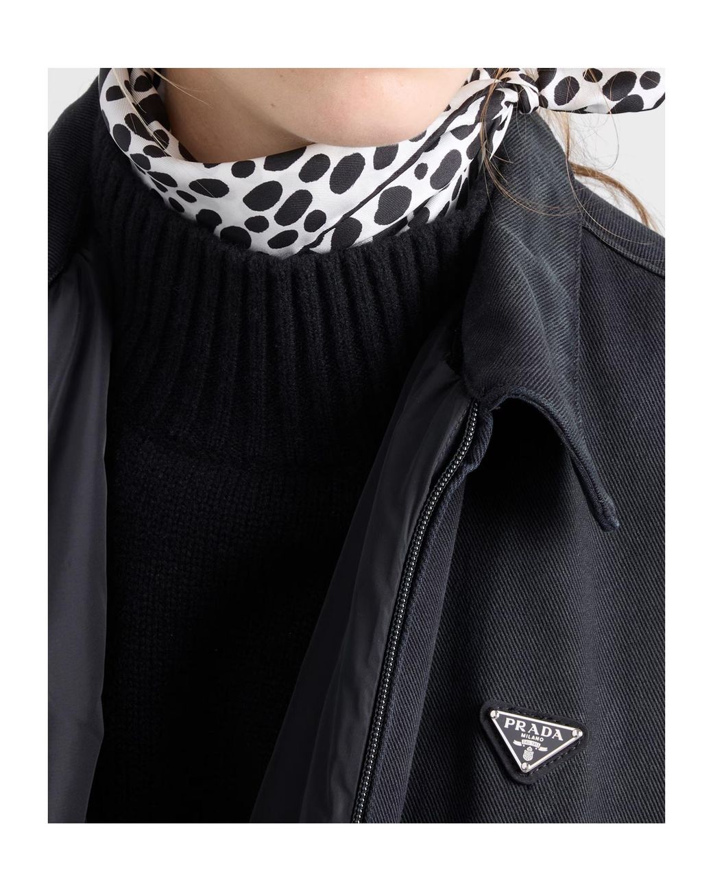 Prada Blue Denim Blouson Jacket