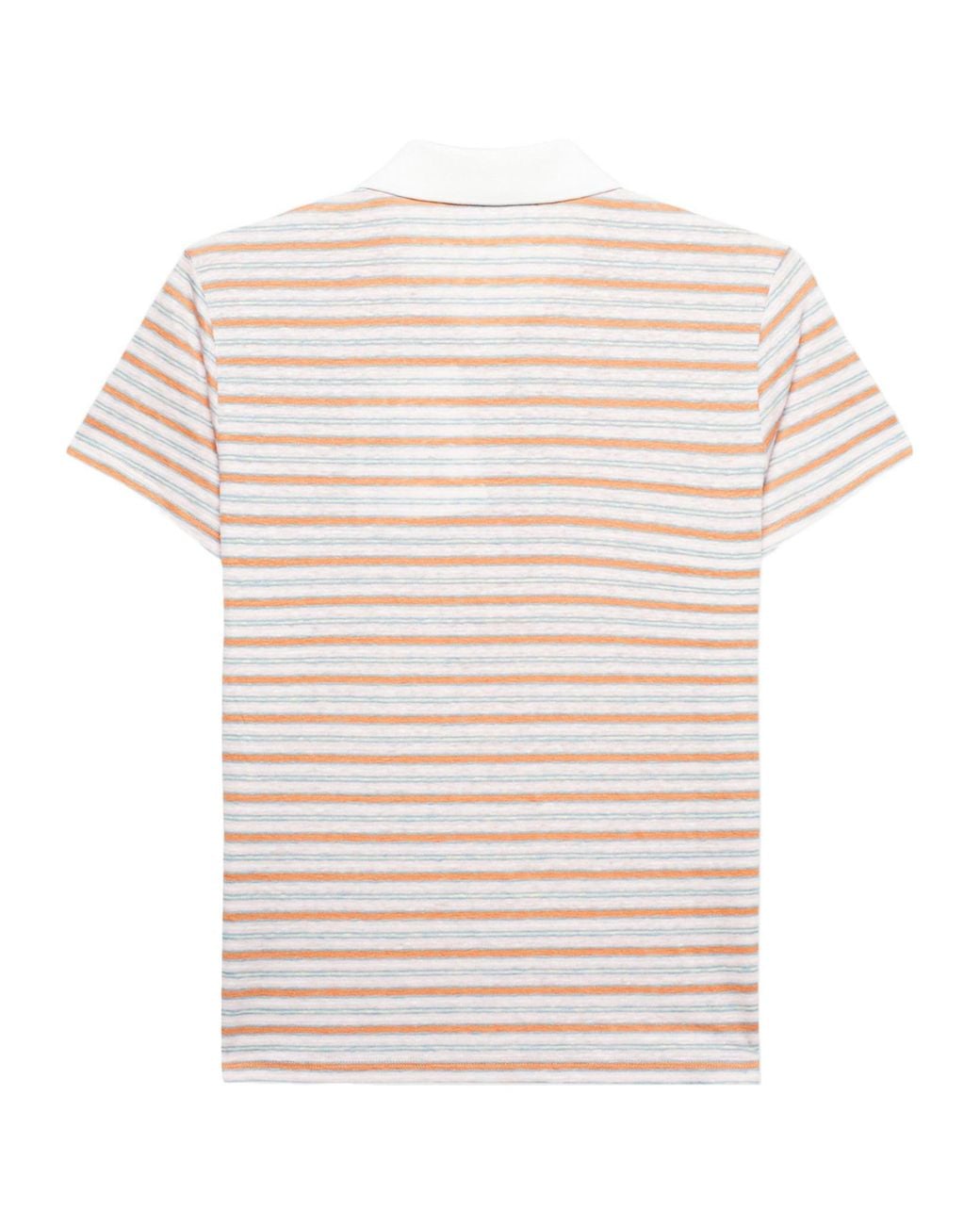 FRAME White Striped Polo Top