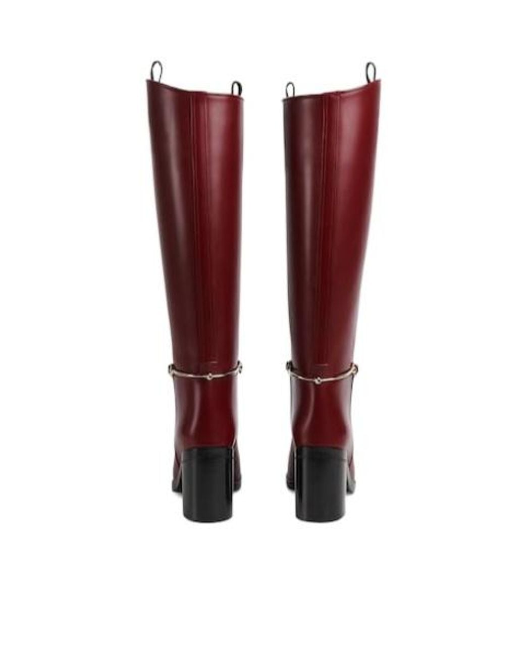 Gucci Red Slim Horsebit Boots