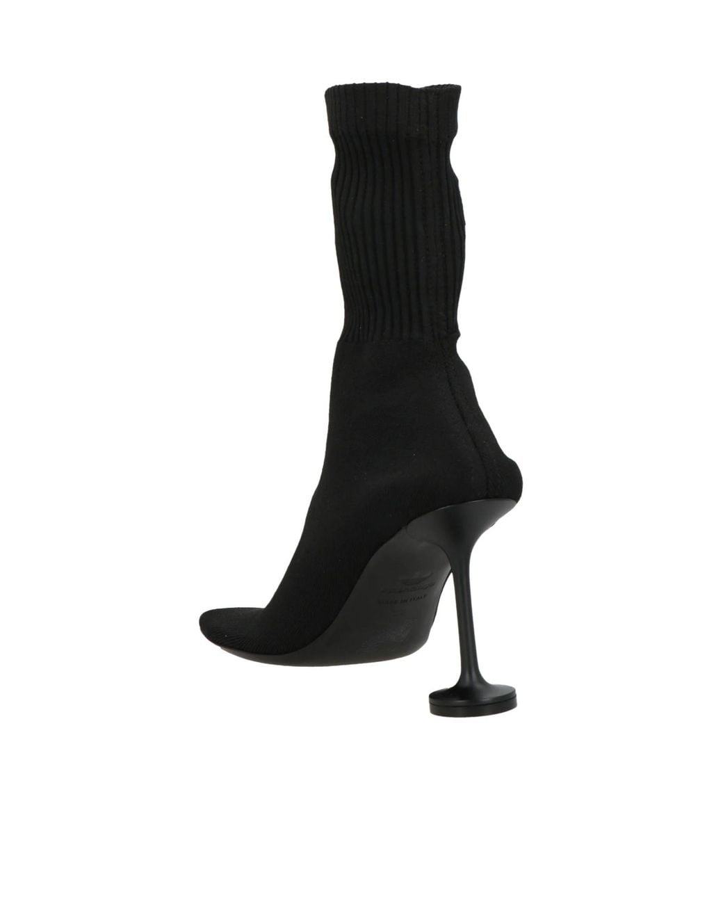 Balenciaga Black Solid-Colored Ankle Boots
