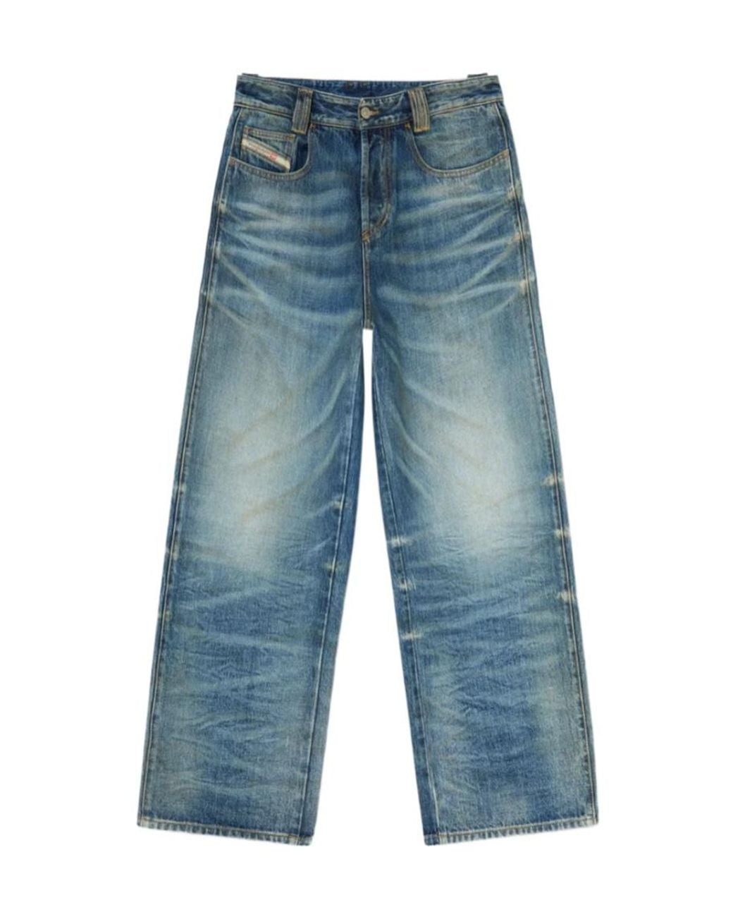 DIESEL Blue 1982 D-Hakou-Fsj1 Wide-Leg Jeans for men